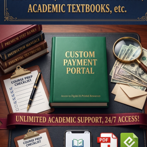 Custom Payment for Test Banks, Instructor Manuals etc