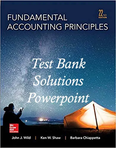 Fundamental Accounting Principles 22e test bank and solutions manual