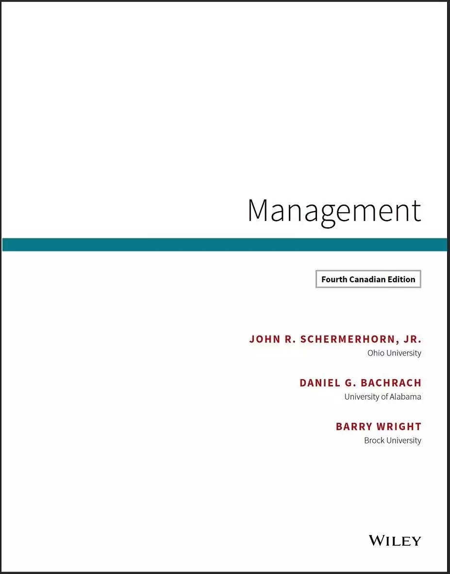 management 4e canadian Schermerhorn pdf