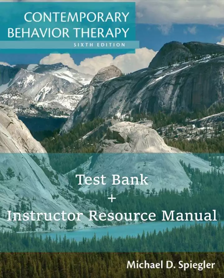 Contemporary-Behavior-Therapy-6e-IM-TestBank