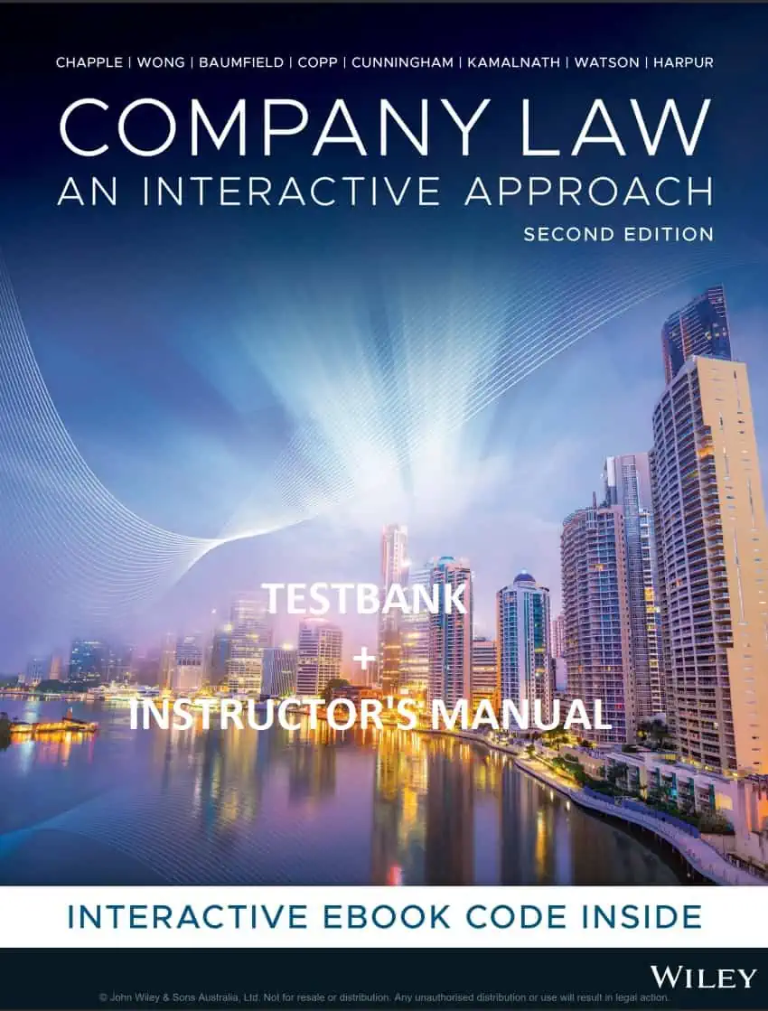 Company Law An Interactive Approach, 2nd Edition, testbank