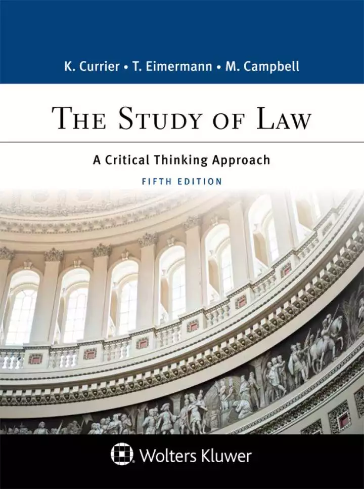 The Study of Law: A Critical Thinking Approach (5th Edition) - PDF