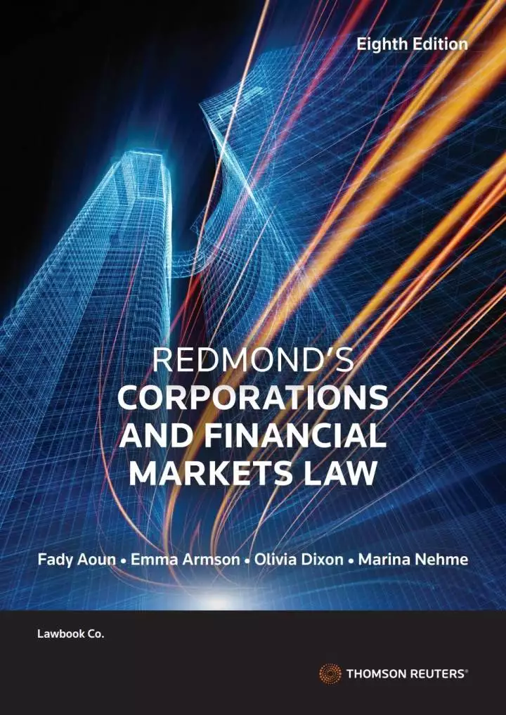 Redmond's Corporations & Financial Markets Law (8th Edition) - eBook